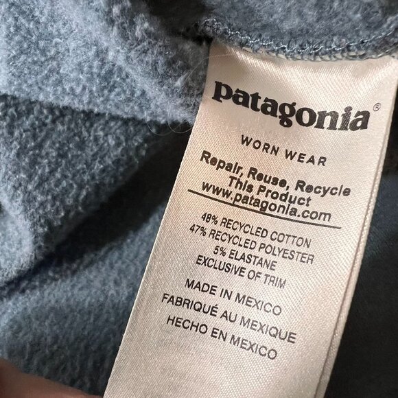 Patagonia Live Simply Gray Crewneck Sweatshirt Recycled Womens L Camping Outdoor - Picture 6 of 11